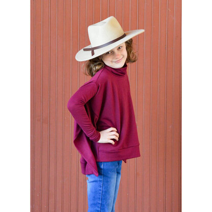 Rebecca Page Children's Sweater Cape Sewing Pattern - Downloadable PDF