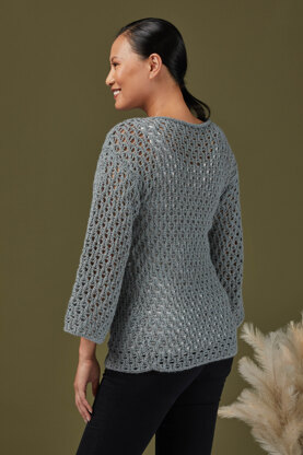 471 Kohl Lace Pullover -  Knitting Pattern for Women in Valley Yarns Hampden by Valley Yarns