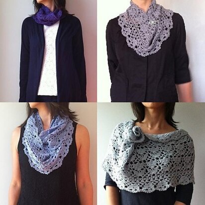 Jennifer - floral lace cowl