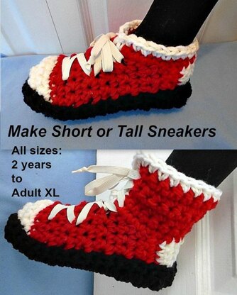 922- Red Crochet Sneakers