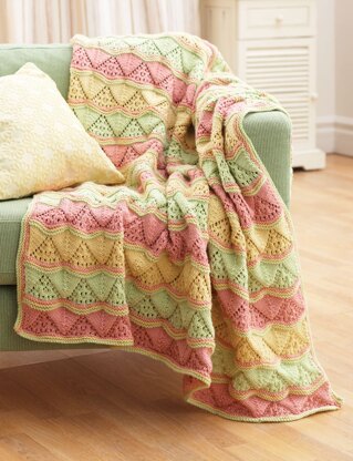 Lacy Waves Afghan in Bernat Super Value