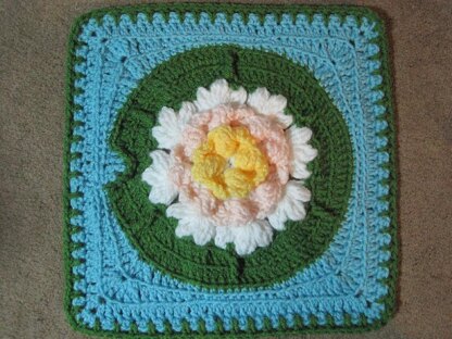 Water Lily Afghan Square