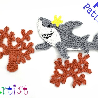 Shark + Plants Applique