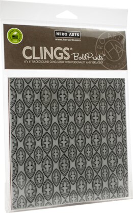 Hero Arts Background Cling Stamp 6"X6" - Trefoil Bold Prints