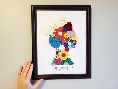 Queen Floral applique crochet pattern