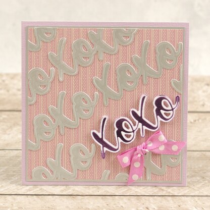 Artdeco Creations Delightful Sentiments Cut, Foil & Emboss Dies - XOXO 2.9"X1.1"