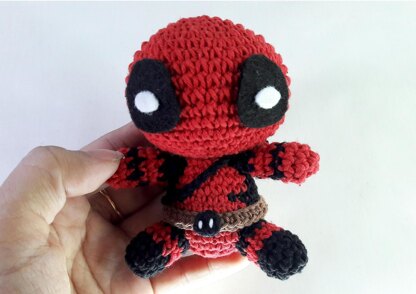 Deadpool amigurumi crochet doll pattern