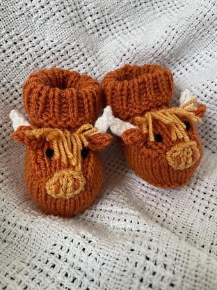 Highland Cow baby boots