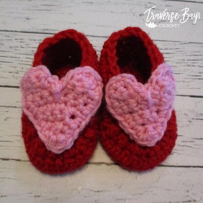 Heart Baby Booties