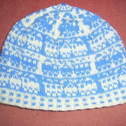 Train beanie - knitting pattern