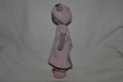 Luiza Grey cat amigurumi doll