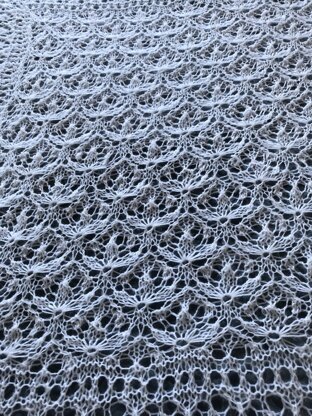 Heirloom Christening Shawl - Knitting Pattern For Babies in Debbie Bliss Rialto Lace