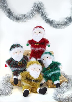 Santa Toys in King Cole Tinsel Chunky - 9163PDF - Downloadable PDF