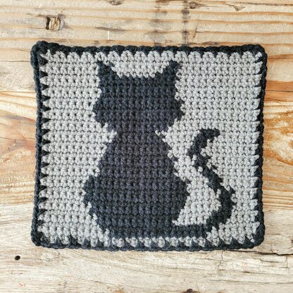 Cat Silhouette Tapestry
