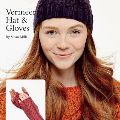 Vermeer Hat & Gloves in Rowan Pure Wool Worsted