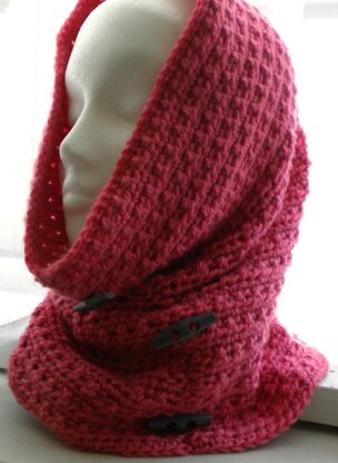 Cowl Hood with Decorator Buttons