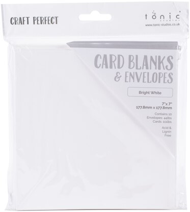 Tonic Studios Craft Perfect Card Blanks 7"X7" - Bright White