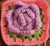 Rose Flower Crochet Square