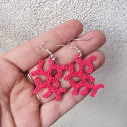 Coral earrings