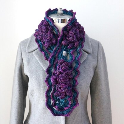 Elegant Rose Long Scarf