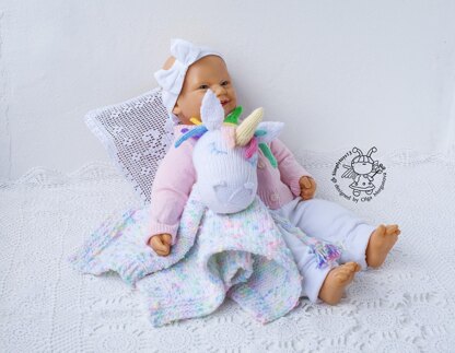 Unicorn Toy Baby Lace Blanket