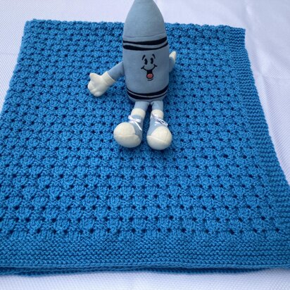 Blue Crayon Baby Blanket