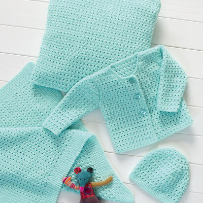Crochet Cardigan, Hat, Blanket & Cushion in Stylecraft Wondersoft DK - 8570