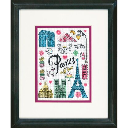 Dimensions New York & Paris Set of 2 Counted Cross Stitch Kit - 5in x 7in