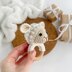 Crochet sheep pattern Baby rattle toy Amigurumi lamb teether farm animal