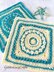 Crochet Square Block Ocean Foam