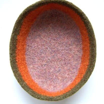 Oval Felted Bowl