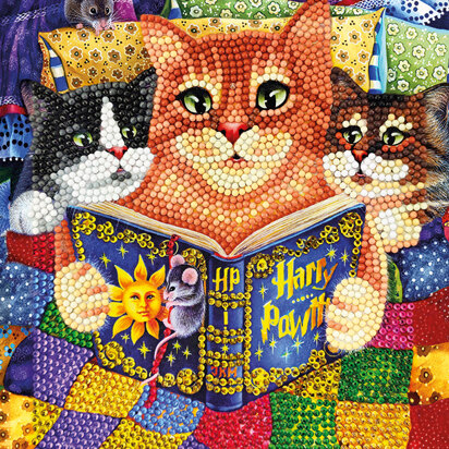 Crystal Art Notebook - Kitten Bedtime Diamond Painting Kit