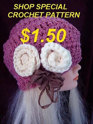 574 CROCHET Beanie, Adult size