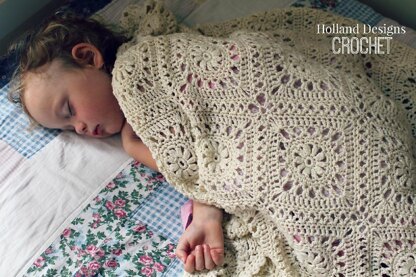 Flower Motif Baby Blanket