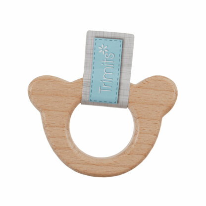 Trimits Macrame Wooden Craft Shapes for Hanging Decorations and Baby Accessories - Teddy
