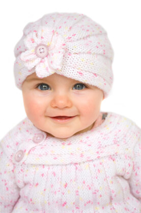 Dress & Hat in DY Choice Baby Joy DK Print - DYP150