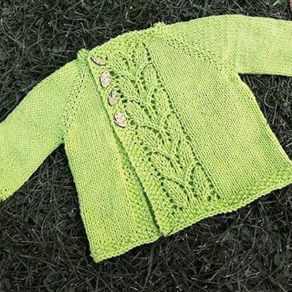 Leaf Love Baby Sweater - knitting pattern