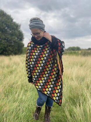 Oversized Honeycomb Poncho