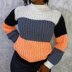 The multi colour block sweater pattern