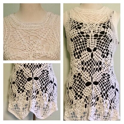 Starflake Tunic Tank Top Crochet pattern by Kristen Stein Designs ...