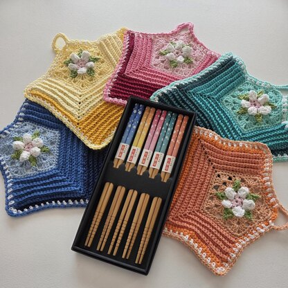 Pentagon Mitered Dishcloth