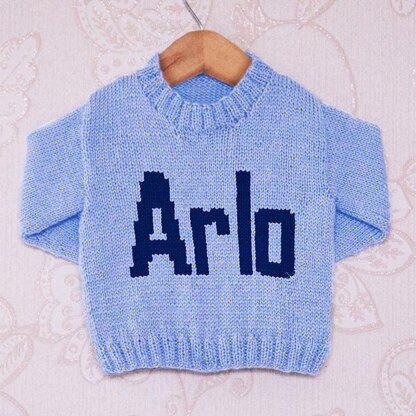 Intarsia - Arlo Moniker Chart - Childrens Sweater