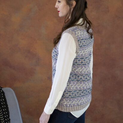 Women's Waistcoat Apogee in Universal Yarn Fibra Natura Kingston Tweed - Downloadable PDF