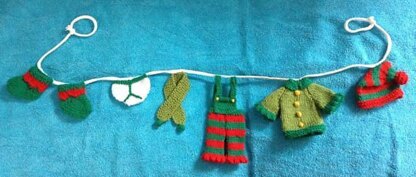 Christmas Elf Washing Line Garland