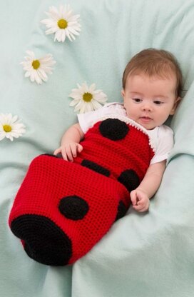 Lady bug Baby Cocoon in Red Heart Anne Geddes Baby - LW3343