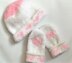 Head and Hearts Hat, Mittens set