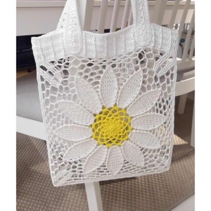 Bag market bag shopping bag with large flower