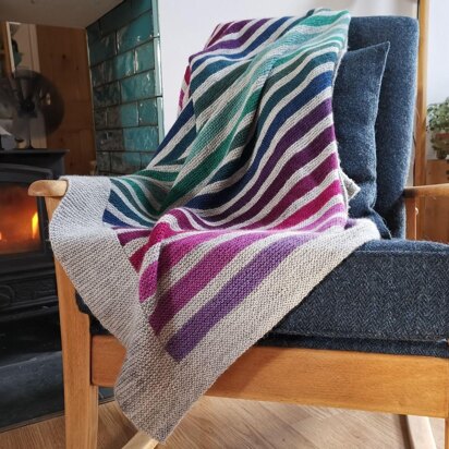 Scottish Rainbow Blanket - knitting pattern
