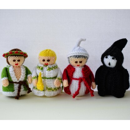 Scrooge Christmas Carol Dolls Knitting Pattern - Toy Knitting Pattern