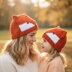 Knitting pattern fox hat for adult and child #494